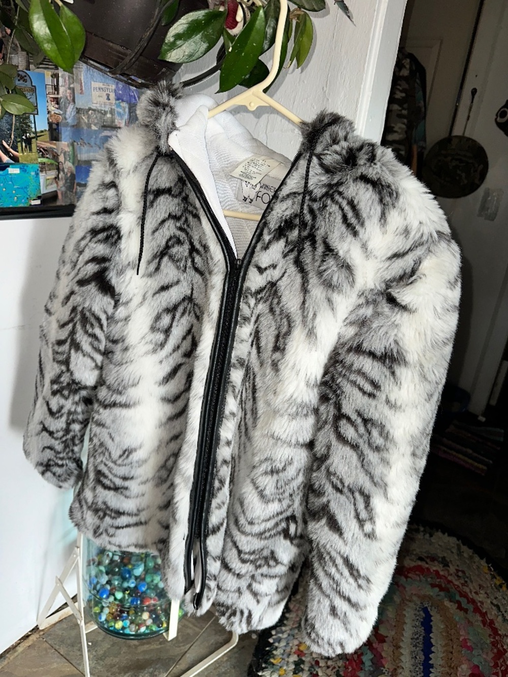 Jacket Animal Print FOG Sz 14 Hooded